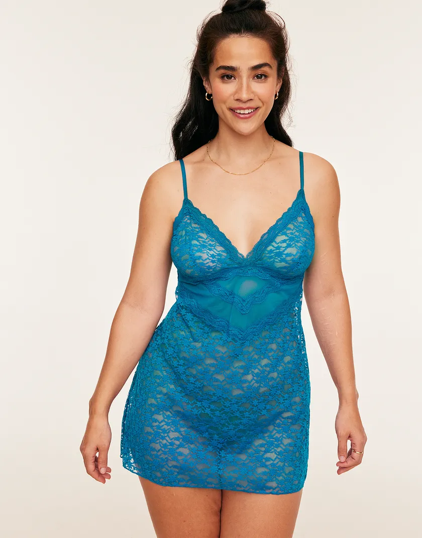 Mary Lou Dark Blue Plus Unlined lingerie bundle Model 2