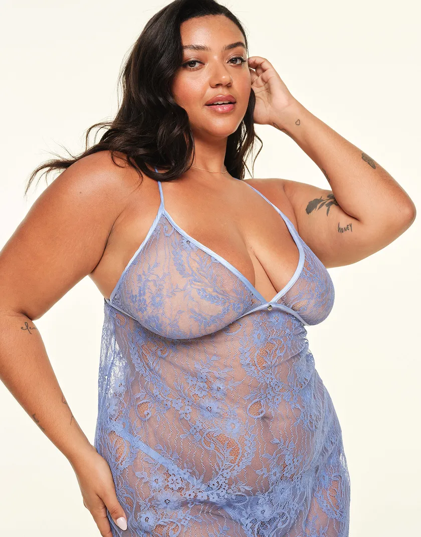 Addison Medium Blue Plus lingerie bundle Model 5