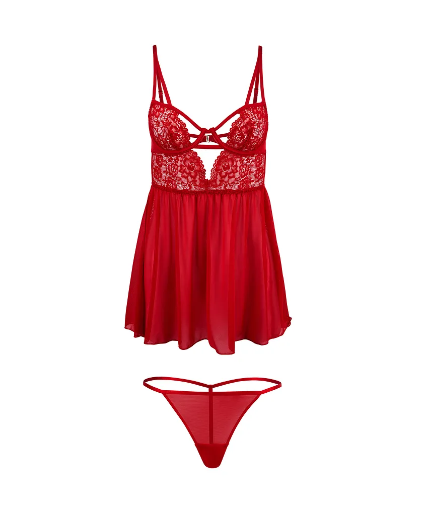 Rae Dark Red 2 Unlined lingerie bundle Still 3