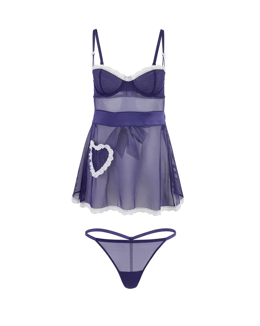 Lola Dark Blue Unlined lingerie bundle Still 3