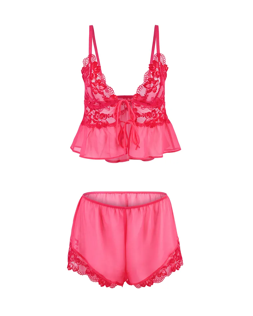 Tammy Dark Pink Plus lingerie bundle Still 2