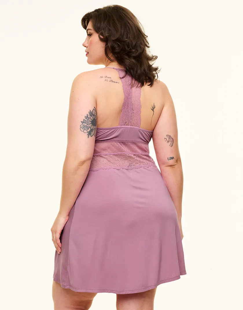 Christyna Medium Purple Plus sleepwear bundle Model 2
