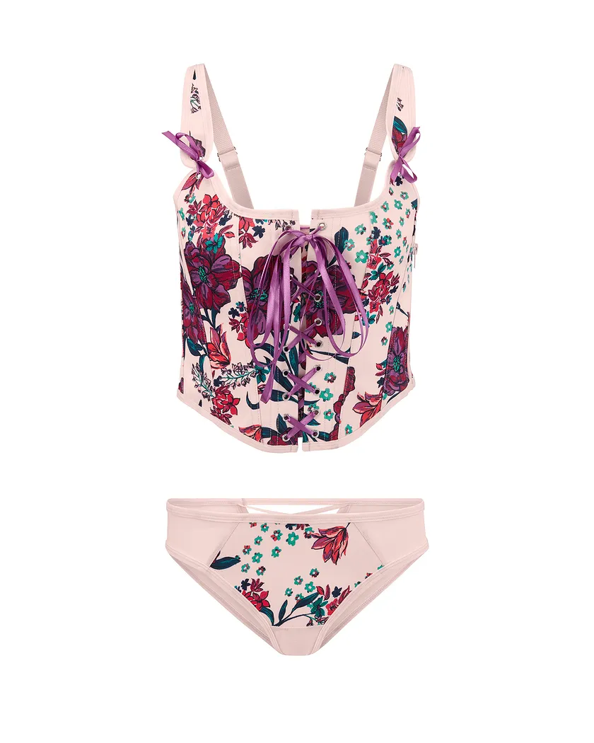 Alex Floral Pink corset bundle Still 3