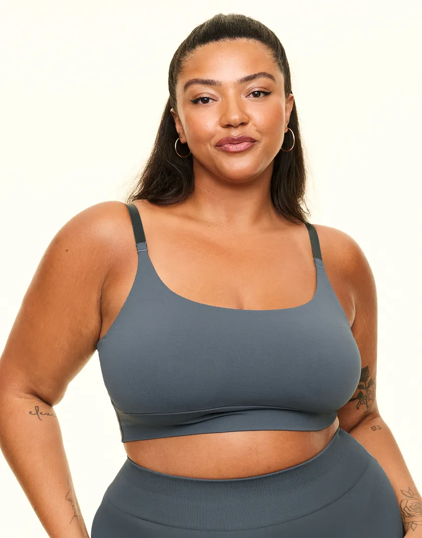 The Everyday Bralette Dark Gray Plus Contour bra bundle Model 2