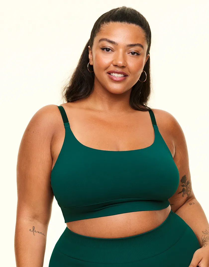 The Everyday Bralette Dark Green Plus Contour bra bundle Model 2