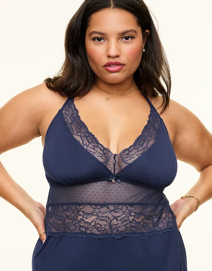 Christyna Dark Blue Plus sleepwear bundle Model 5