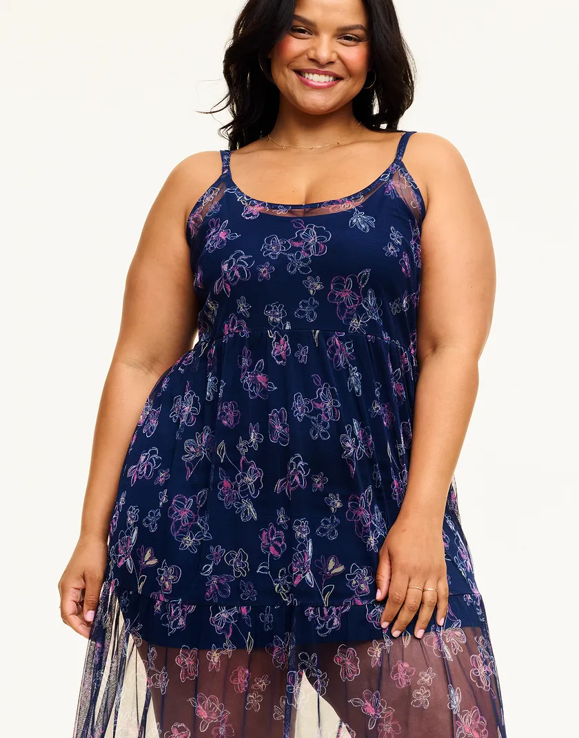 Kaycee Floral Blue Plus lounge bundle Model 5