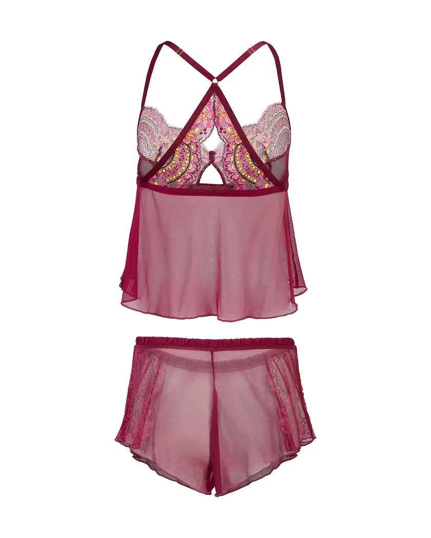 Blake Floral Red Unlined lingerie bundle Still 8