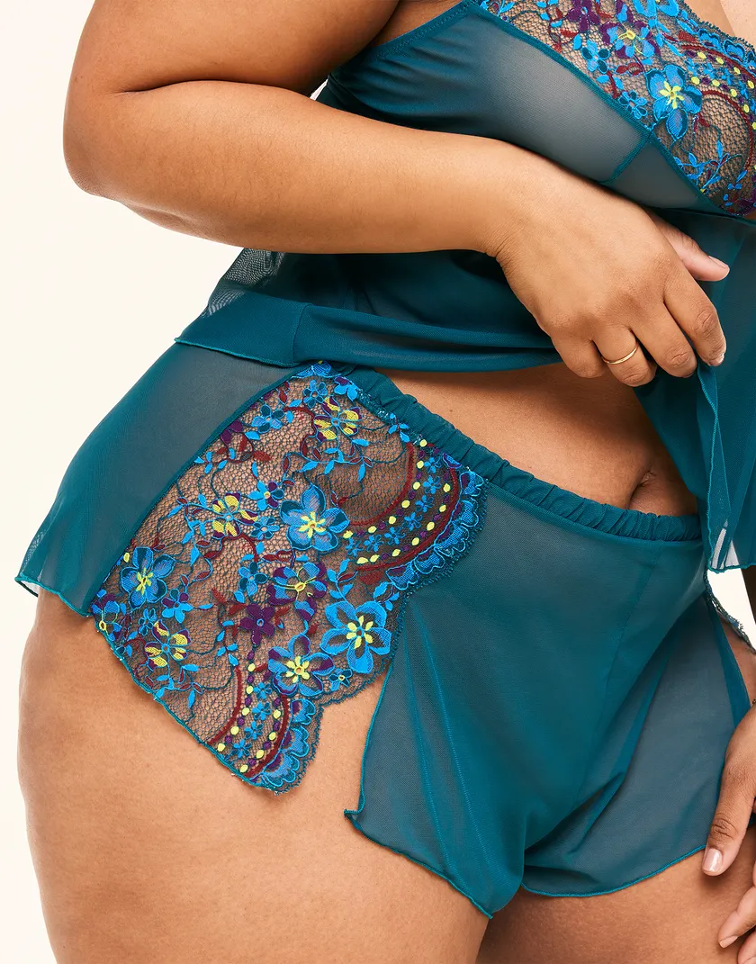 Blake Floral Blue Plus Unlined lingerie bundle Model 5