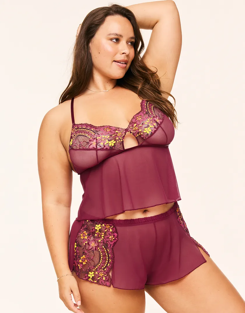 Blake Floral Red Plus Unlined lingerie bundle Model 2