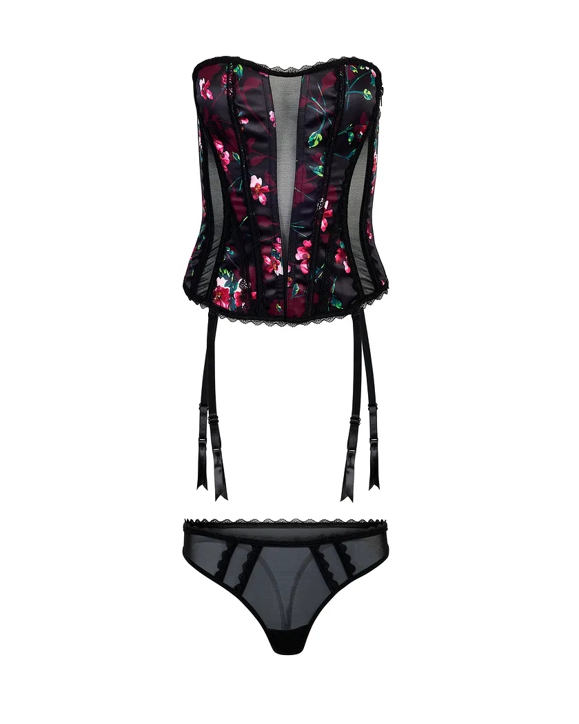 Serene Floral Black 3 corset bundle Still 3