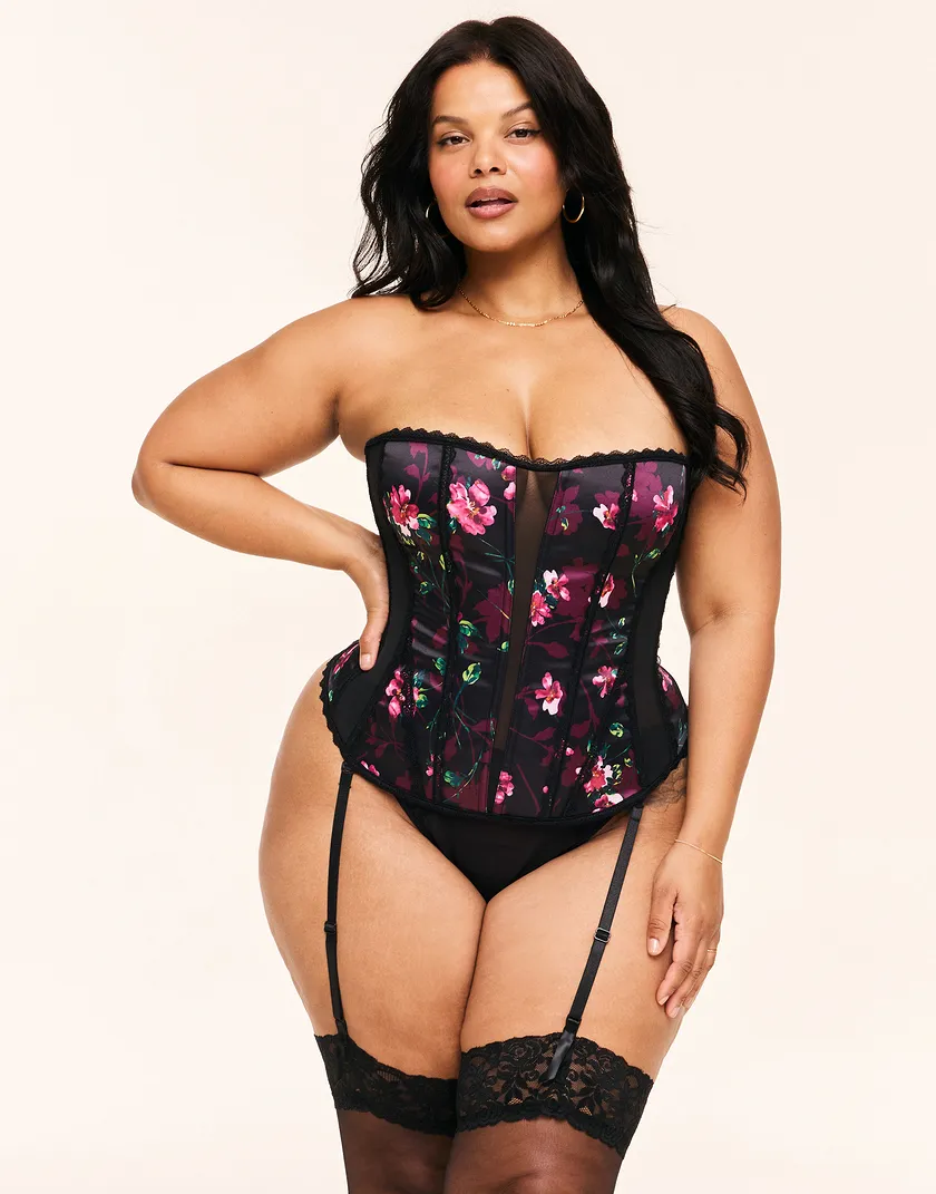 Serene Floral Black 3 Plus corset bundle Model 2