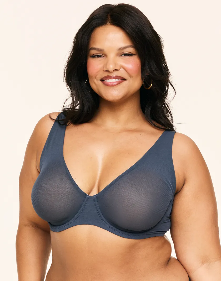 Ivy Dark Blue Plus Unlined bra bundle Model 2