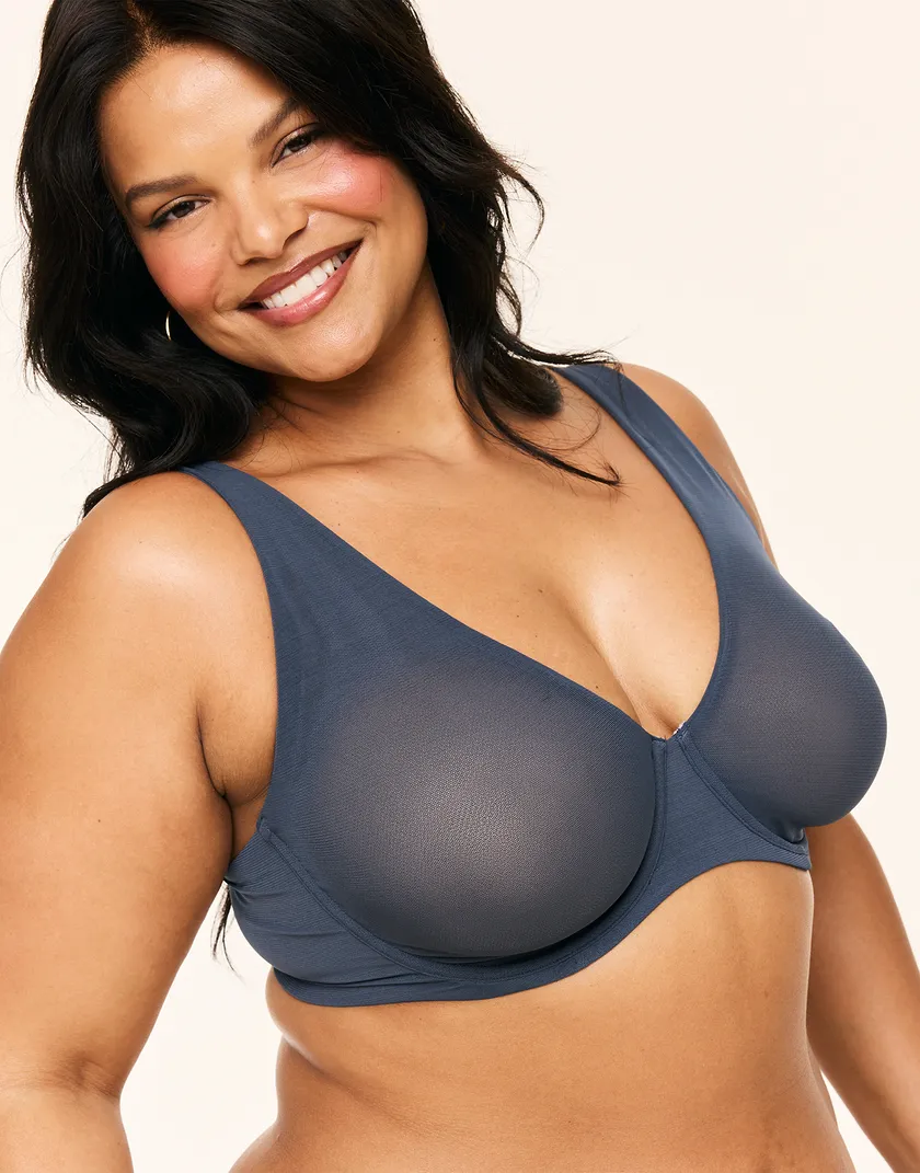Ivy Dark Blue Plus Unlined bra bundle Model 5