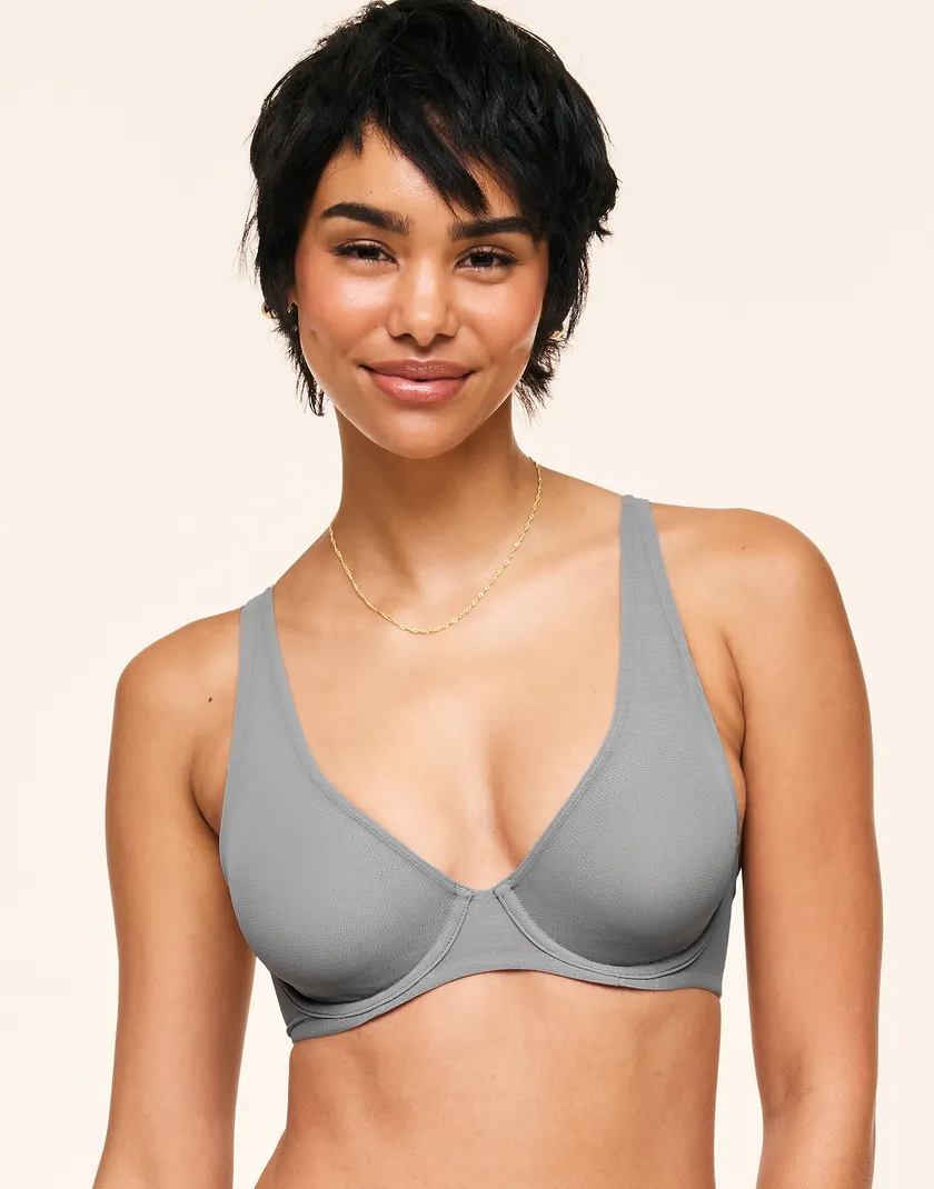 Ivy Dark Gray Unlined bra bundle Model 1