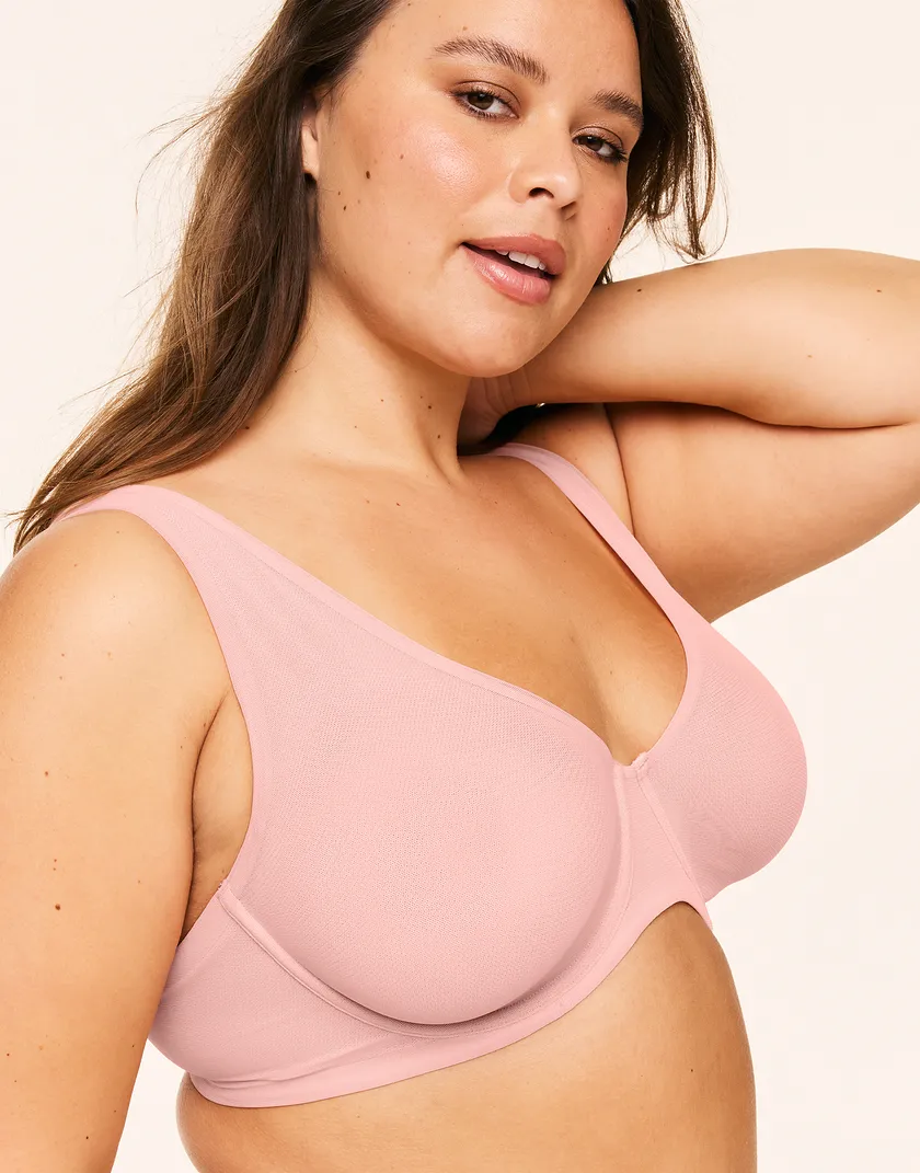 Ivy Medium Pink Plus Unlined bra bundle Model 5
