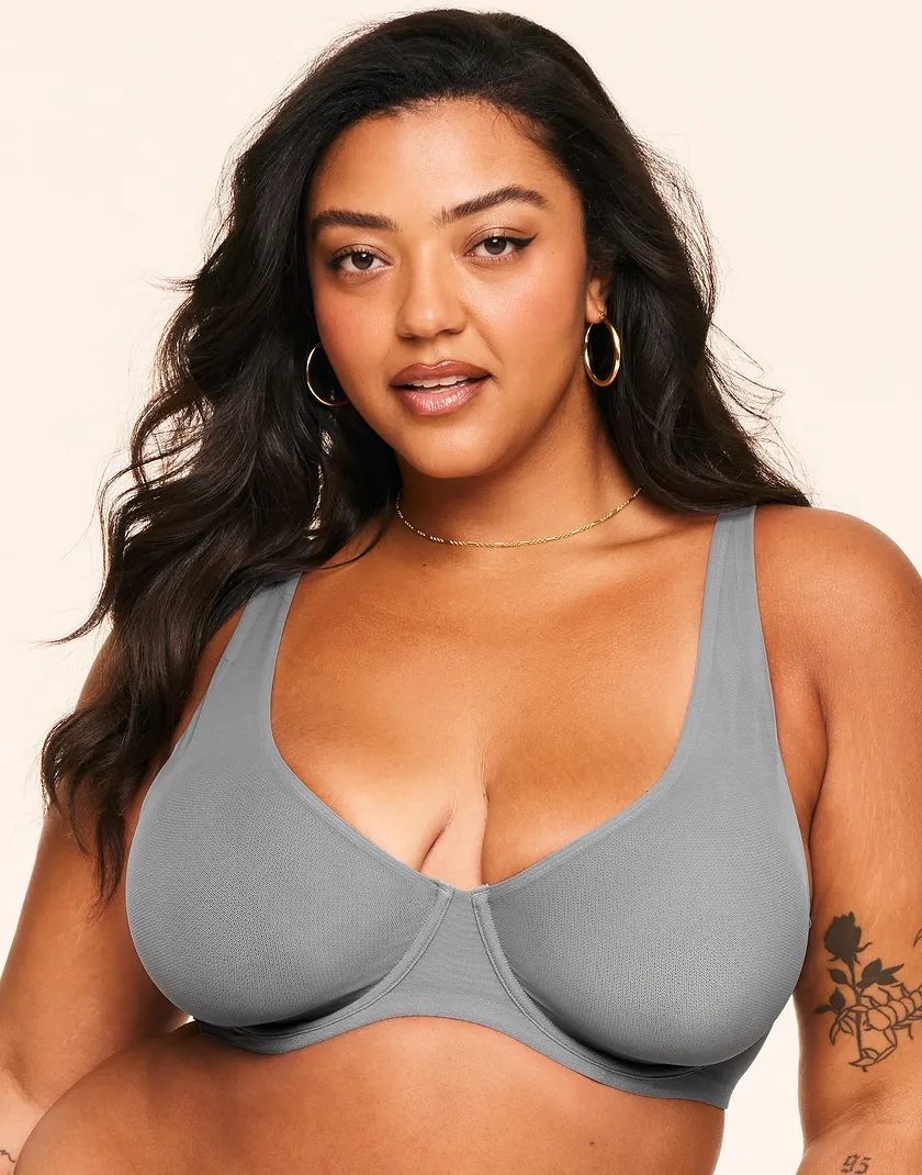 Ivy Dark Gray Plus Unlined bra bundle Model 2