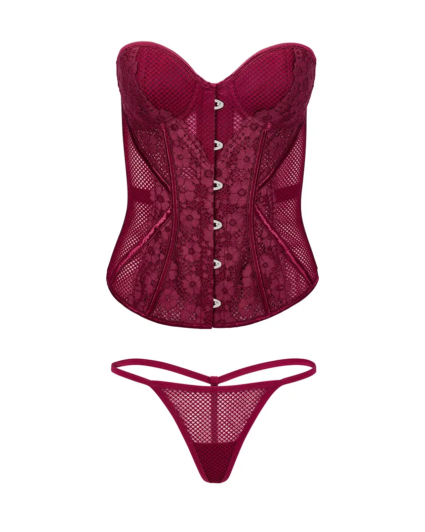 Padma Dark Red Contour corset bundle Still 3