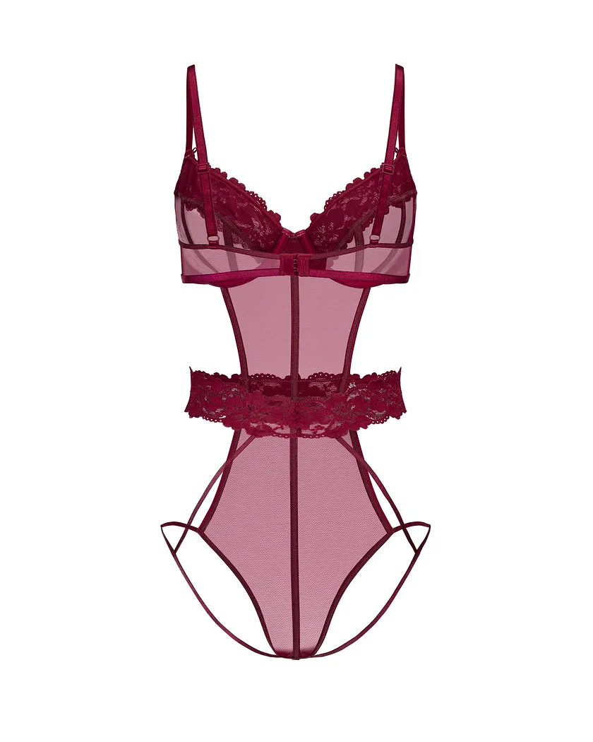 Sawyer Dark Red Unlined lingerie bundle Still 3