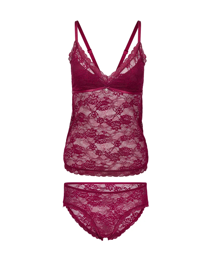 Rosaline Dark Red Lined lounge bundle Still 3