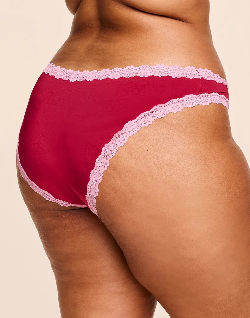 Lana Bikini Dark Red Plus panty bundle Model 2