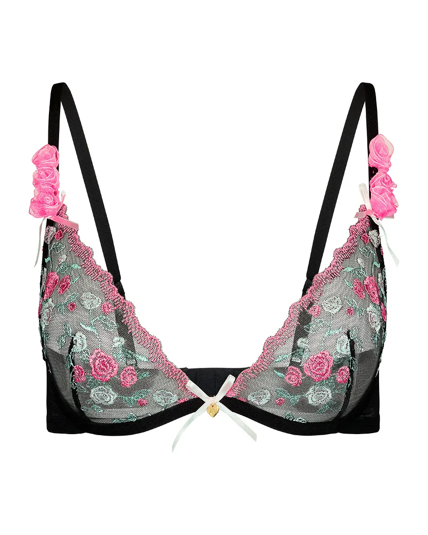 Levana Floral Black 2 Unlined bra bundle Still 4