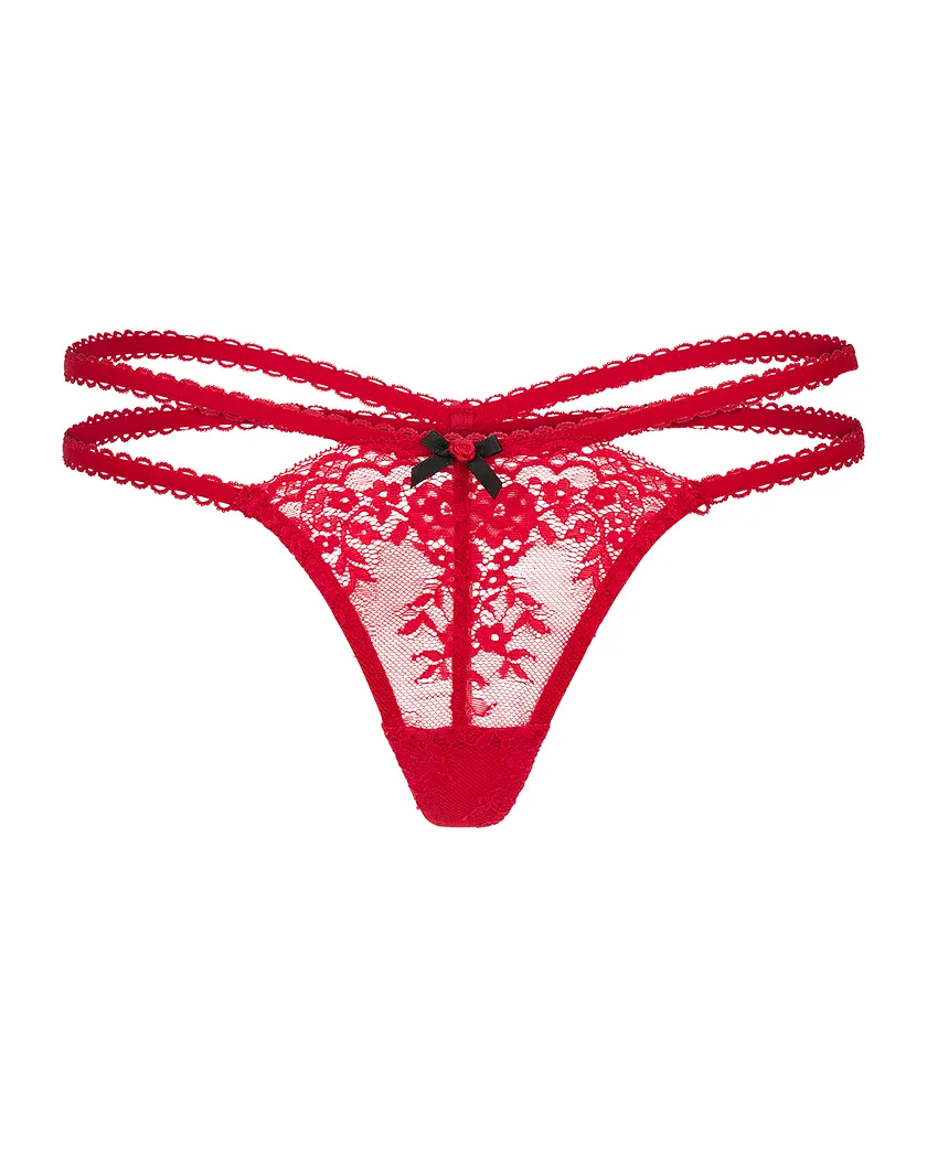 Aziza G-String Dark Red panty bundle Still 1