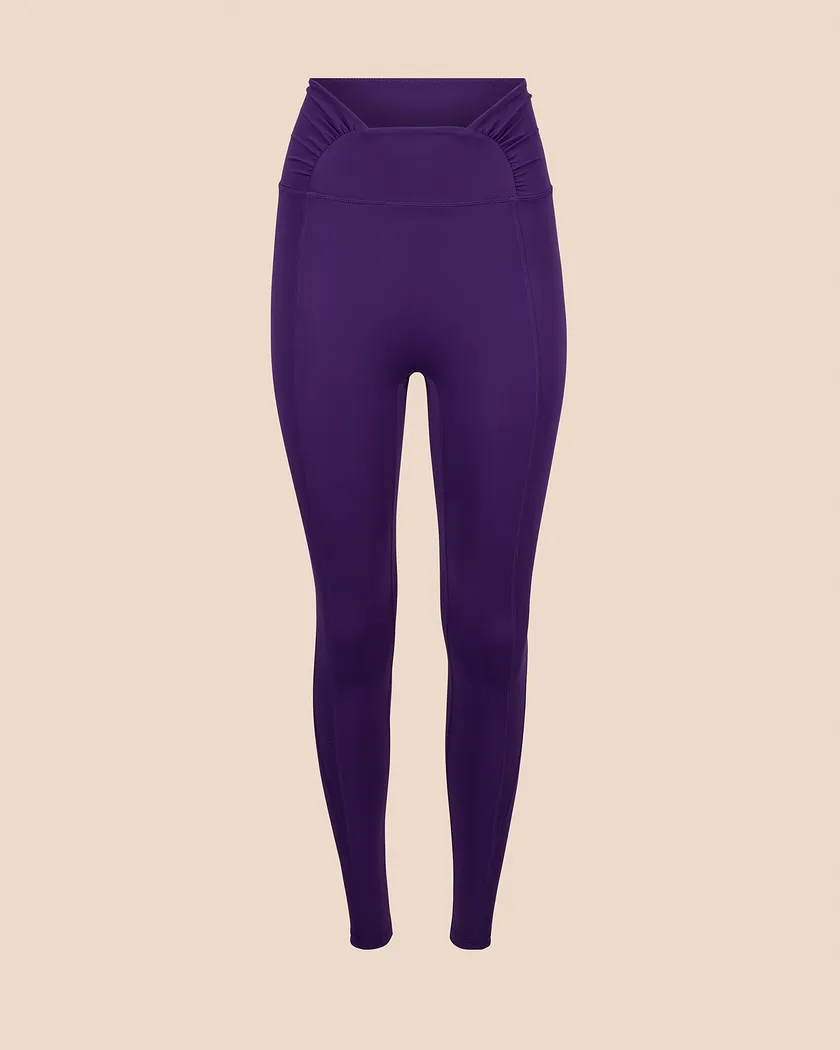 Nebula Ruched Legging Dark Purple activewear bundle Still 3
