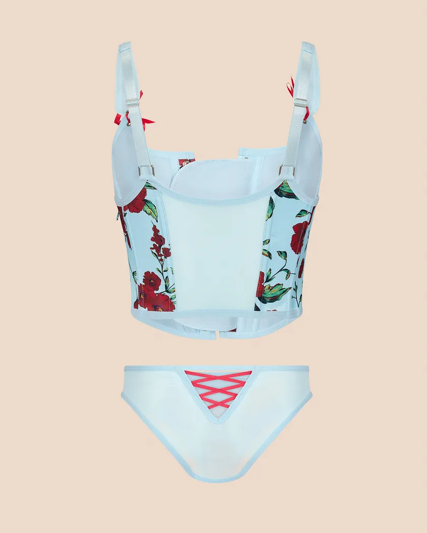 Alex Floral Blue corset bundle Still 8