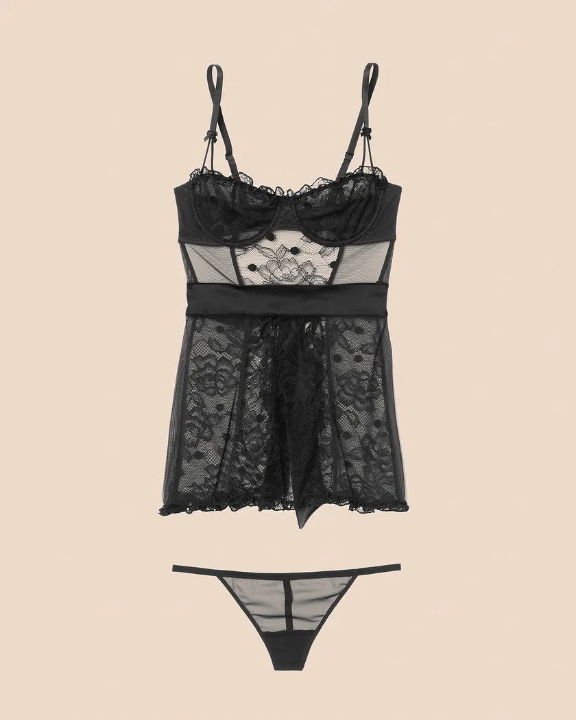 Etty Black Unlined lingerie bundle Still 3