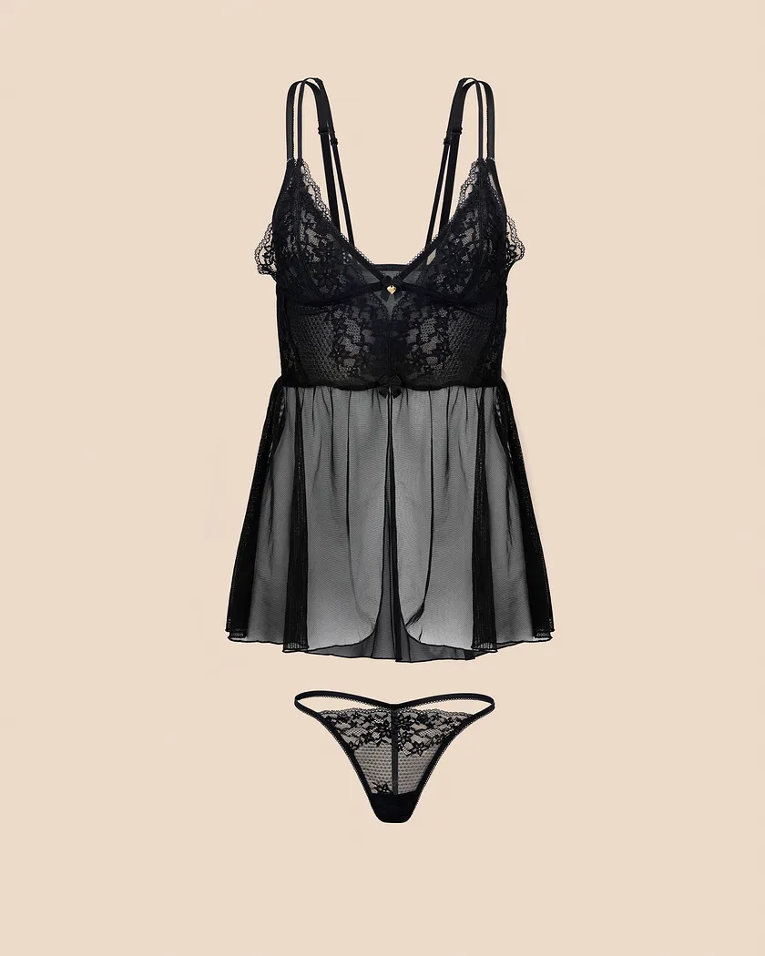 Stevie Black 2 Unlined lingerie bundle Still 3