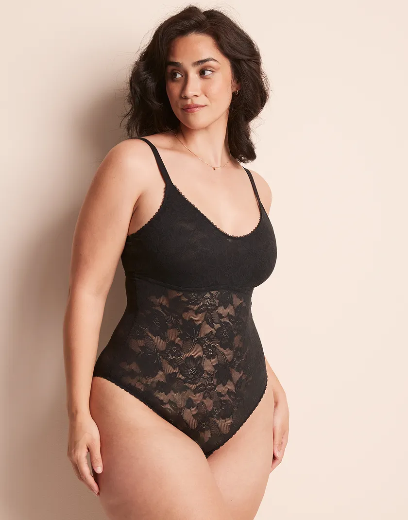 Jet Black Mitzi Bodysuit Shapewear Model 2