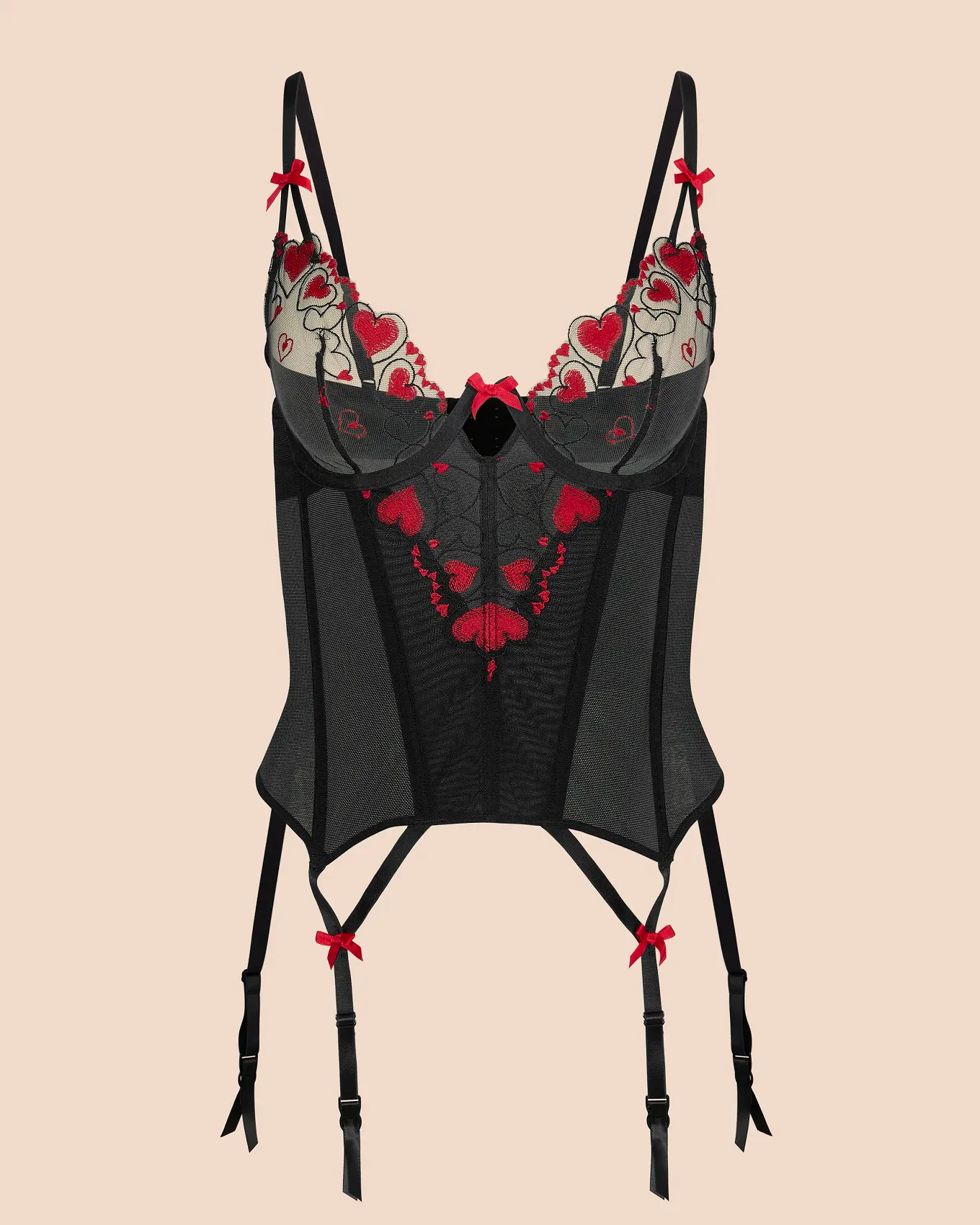 corset with garter belt Red Lingerie Corset Garter Belt Set – Self Care Shop