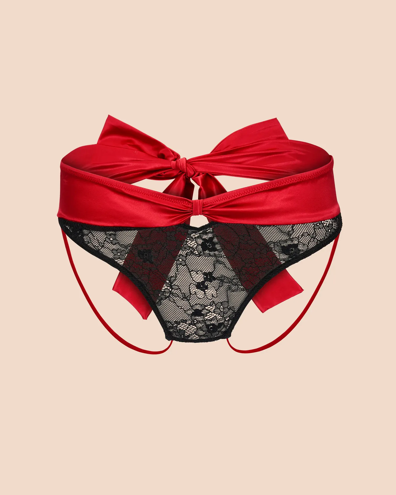 Amaya Dark Red Crotchless Panty, XS-4X | Adore Me