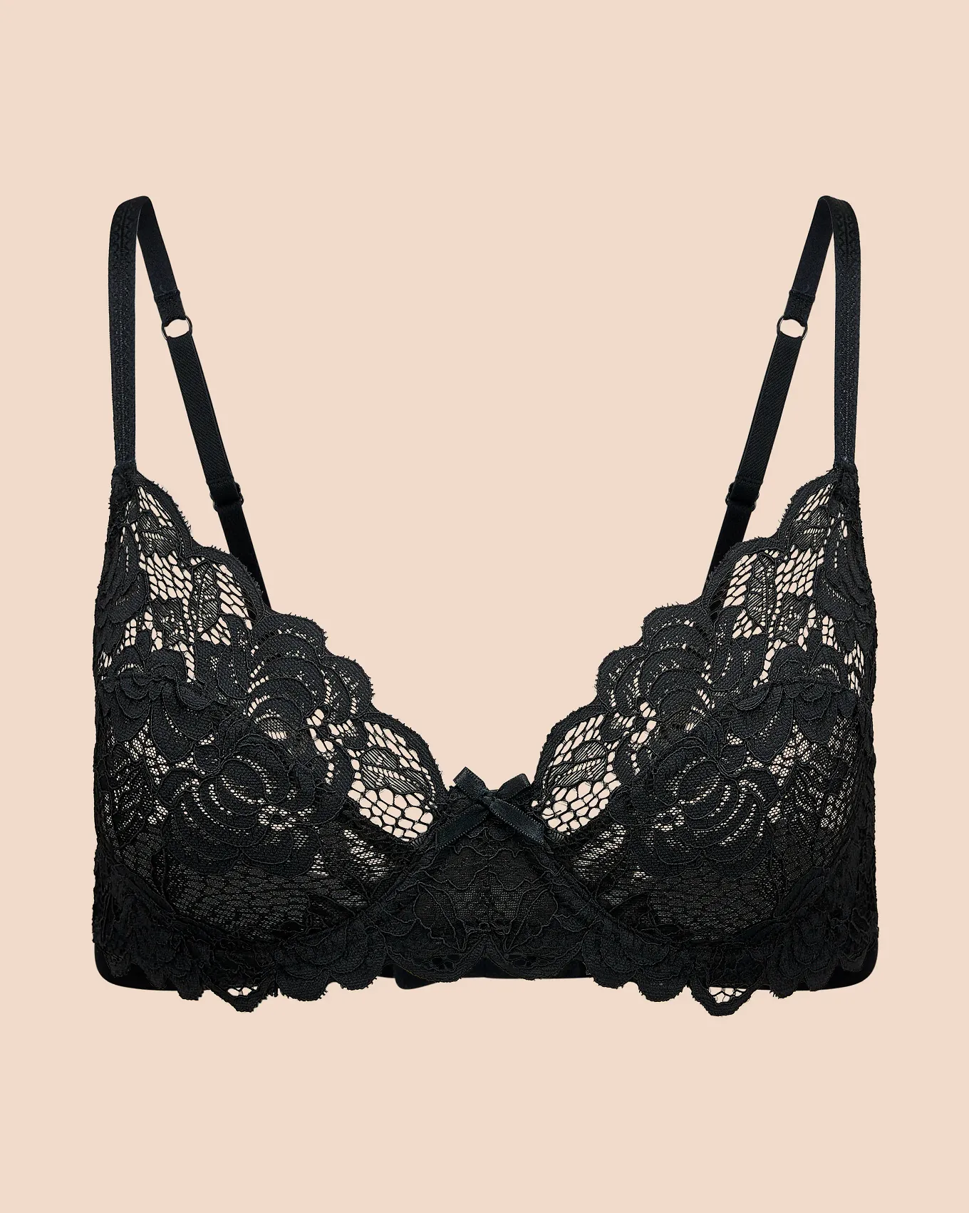 London Black Unlined Bra, 30A-46DDD | Adore Me display picture 2