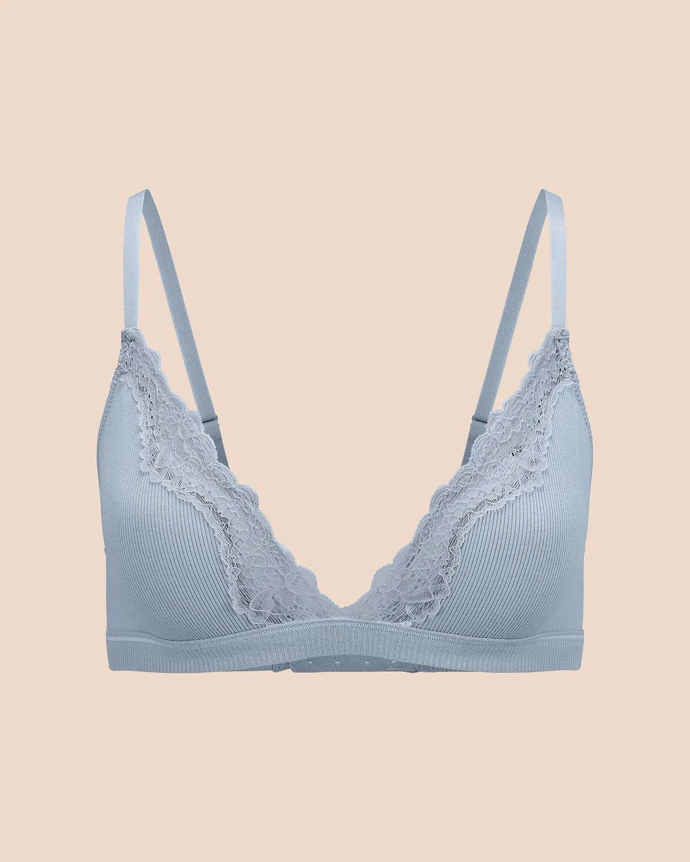 Rib Wireless Triangle Light Blue Rib Wireless Triangle Bralette | Adore Me