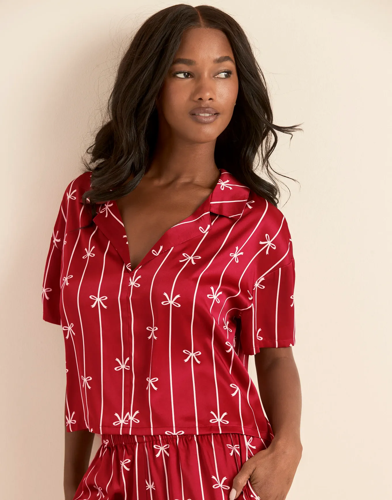 Verity Stripe Red PJ Set XS XL Adore Me verity-stripe-red-pj-set-xs-xl-adore-me