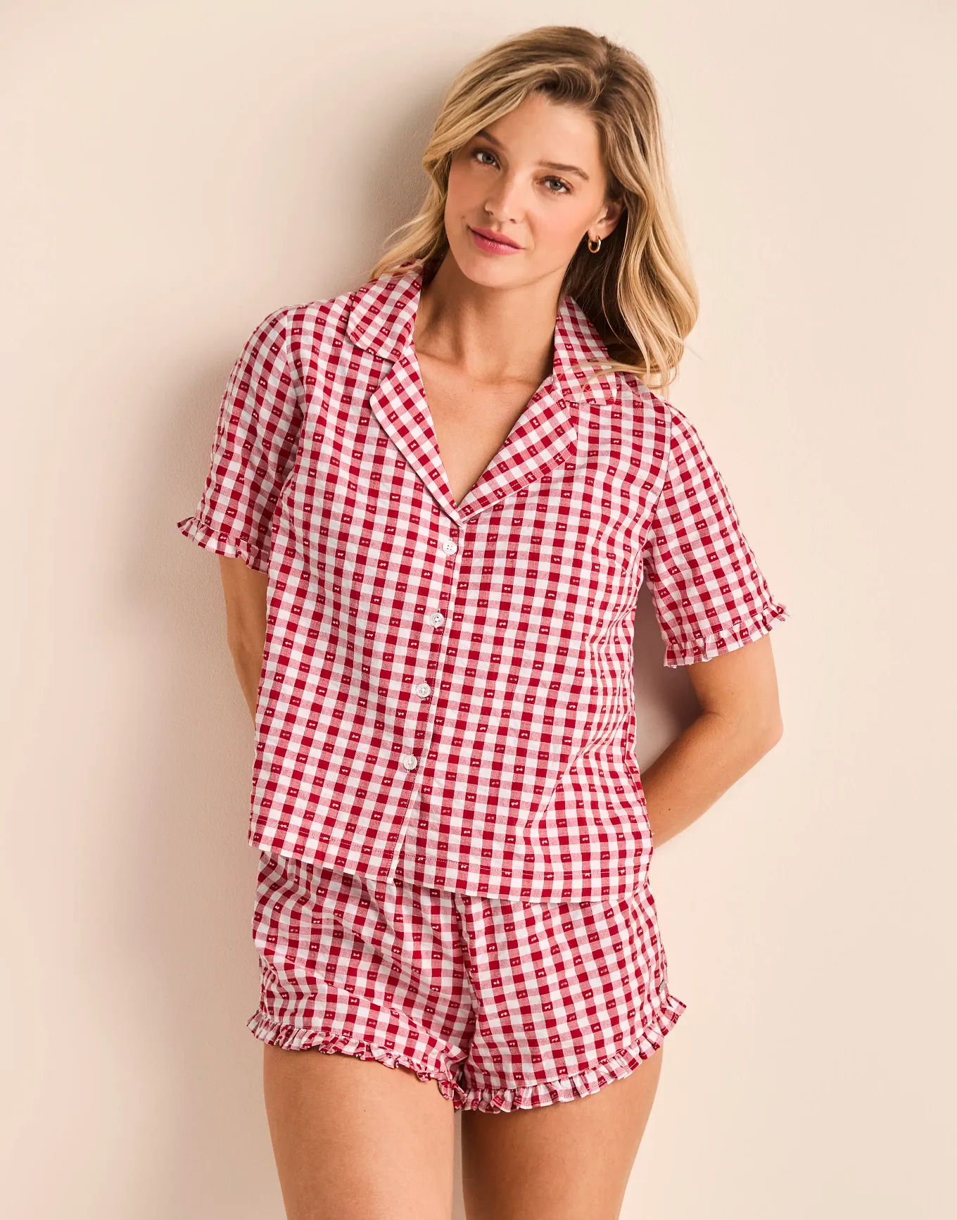 Red 4698 Barbara Red PJ Set, XS-4X | Adore Me