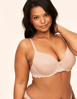 Annabelle Medium Beige 2 Contour bra bundle Model 1