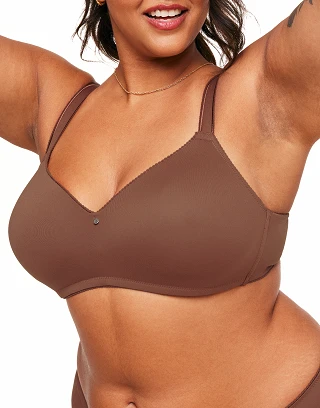 Johanna Dark Brown 2 Contour bra bundle Model 1