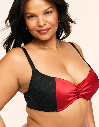 Eira Dark Red 2 Push Up bra bundle Model 2
