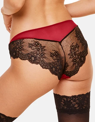 Clairabella Bikini Dark Red panty bundle Model 1