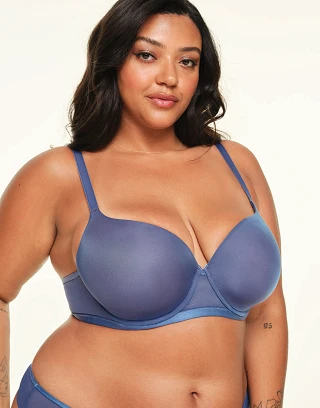 Fallon Dark Blue 2 Contour bra bundle Model 2