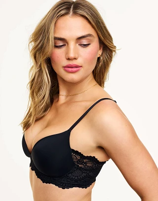 Jainey B1 Black 2 Contour bra bundle Model 1