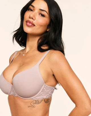 Teagan Medium Beige 2 Contour bra bundle Model 1