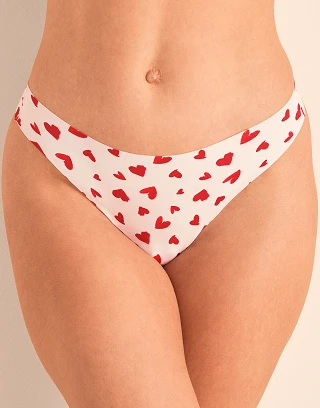 Francie D1 Thong Heart Pink panty bundle Model 1