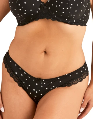 Nare Hipster Novelty Black 5 panty bundle Model 1