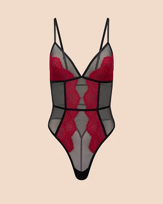 Phebe Dark Red Unlined lingerie bundle Still 2