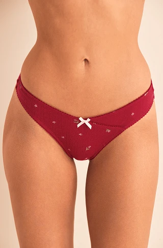 Layna B1 Thong Floral Red panty bundle Model 1