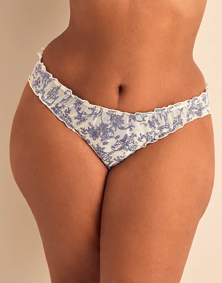 Winette B1 Bikini Novelty Blue Plus panty bundle Model 2